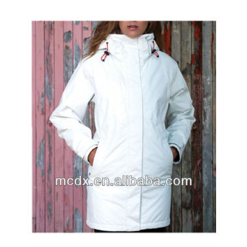 beautiful white long women down jacket